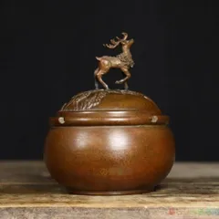 鹿 香炉 灰皿 装飾品 工芸品 美術品 置物 上品】鹿 香炉 灰皿 置物 工芸品 美術品 インテリア zw427 - メルカリ