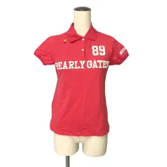 パーリーゲイツ PEARLY GATES ポロシャツ カットソー ロゴ ゴルフウェア 半袖 0 ピンク ■GY06