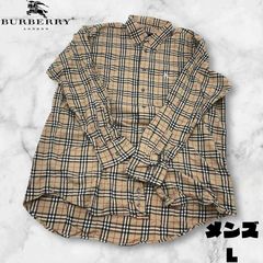 極美品✨バーバリー✨ノバチェックシャツ✨シャドーホース✨ロゴ✨L 