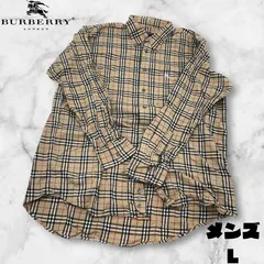 BURBERRY LONDON バーバリー ロンドン ノバチェック柄 長袖シャツ　メンズLサイズ