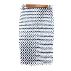 ザラ トラファルック ZARA Trafaluc タイトスカート ミモレ ロング 総柄 M 青 ブルー /MN