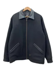 エフティーシー FTC 21AW WOOL WORK JACKET ウール ワーク ジャケット ジップアップ 襟レザー 内キルティング アウター 黒 FTC021AWJ14 ジャケット ロゴ ブラック Lサイズ 104MT-3053のサムネイル