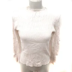 プロポーション ボディドレッシング PROPORTION BODY DRESSING ニット カットソー Uネック 長袖 S ベージュ /RT