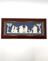 希少　WEDGWOOD ウェッジウッド ジャスパー　神話図　オファリングトゥフローラ　陶板 額 壁掛けのサムネイル
