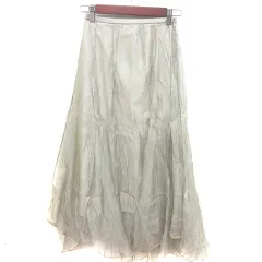 スナイデル SNIDEL チュールスカート フレア ロング 1 カーキ /RT
