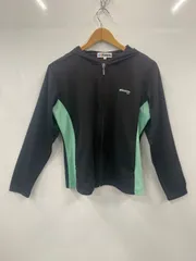 ピ872⚫︎Kaepa⚫︎ケイパ⚫︎フルジップパーカー⚫︎ストレッチ⚫︎ポリエステル100%⚫︎ロゴ刺繍⚫︎トレーニングウェア⚫︎スポーツ⚫︎レディース⚫︎size M⚫︎黒×グリーンのサムネイル