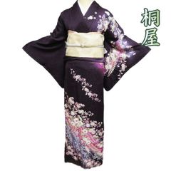 翠山工房 超豪華 金通し総柄 辻が花振袖 黒地 フルセット 身幅広め 
