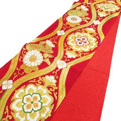 希少】寿 高級御夜具地 別誂 絹交織 品名「花」 40m 婚礼道具 反物