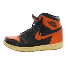 ナイキ NIKE AIR JORDAN 1 RETRO HIGH OG スニーカー シューズ レザー US10 黒 オレンジ 555088-028 /BM