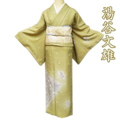 ゆめsaku 夏着物 正絹 作家物落款 絽 一つ紋 手縫い 訪問着 P-267
