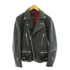 ジャックローズ Jackrose ライダースジャケット ダブル 羊革 4 黒