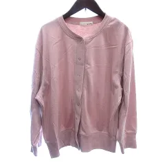 シューラルー SHOO・LA・RUE カーディガン カットソー スウェット 長袖 L ピンク /AU