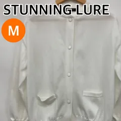 STUNNING LURE スタニングルアー トップス 長袖 カーディガン ホワイト レディース Mサイズ 【CT2763】のサムネイル