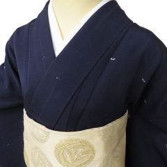 単衣 本塩沢(塩沢御召) 斜線 裄67.5cm 正絹 紬 証紙付き - メルカリ