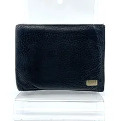 Dunhill　ダンヒル  二つ折り財布　レザー　ブラック　黒　ゴールドプレート　メンズ