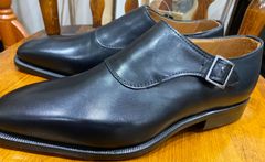 ハ*ク様 VALENTINO ダブルモンク レザーシューズ ブラック 42 - メルカリ