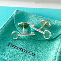 美品 ティファニー シルバー 18K ヘマタイト カフス カフリンクス