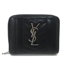 【三重本店】 中古 SAINT LAURENT | サンローラン 二つ折り財布 カサンドラ 437470 ブラック 【125】