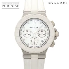 ブルガリ BVLGARI ディアゴノ クロノグラフ DG40SCH 19P ダイヤ メンズ 腕時計 デイト ホワイト 自動巻き Diagono Chronograph 90323469のサムネイル