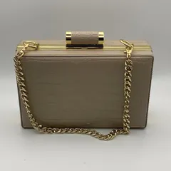 【SNIDEL】スクエアチェーンバッグ　ベージュ　中古品 【260419】