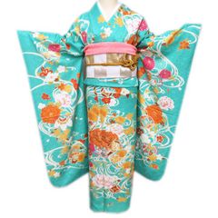 ☆ぐっちゃん様着物のみ☆™️ 淡水色 身丈170 振袖4点セット‼️NO100