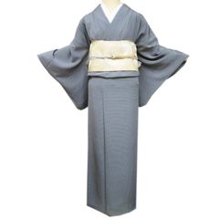 長尺◇お召□付下げ◇霞ぼかし多色◇背紋◇落款有◇袷正絹着物◇SH12 