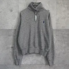 ポロ バイ ラルフローレン スモールポニー ハーフジップ ショート丈 スウェット グレー レディース