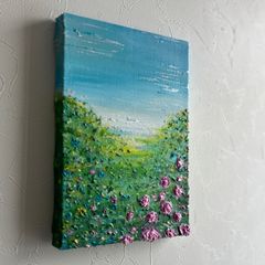 桜咲く出逢い F3 キャンバス アクリル画 - メルカリ