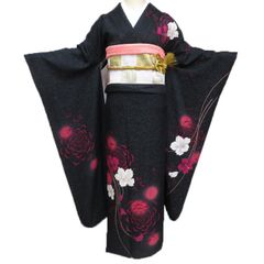 引き振袖 フルセット③ 婚礼 花嫁 婚礼衣装 黒引き振袖 薔薇 筥迫