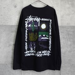 stussy オールドステューシー 長袖Tシャツ ロンT ピグメントダイ 紫 