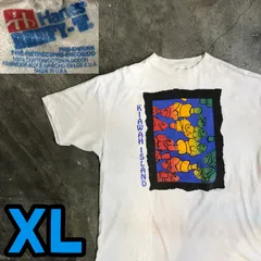 T8227 Hanes プリントTシャツ リゾート　USA製　90's 古着