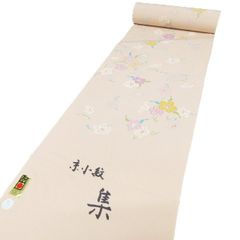 小紋 京友禅 メロンイエロー色 正絹 反物 HTT010 - メルカリ