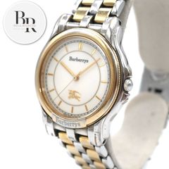 ☆超美品！Burberrys バーバリーズ アイボリー系文字盤メンズ腕時計