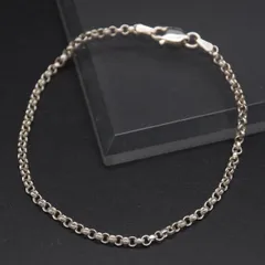 S845 ヴィンテージ 925 ITALY刻印 ブレスレット ロロチェーン デザイン シルバー