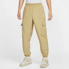 ナイキクラブ カーゴパンツ メンズ NIKE ロングパンツ ウーブンパンツ 長ズボン 男性 ウェア スポーティ ナイロンパンツ 無地 ワンポイント ベージュ ずぼん 紳士 服 メンズウエア メンズファッション/HJ1991-297のサムネイル
