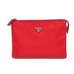 新品] PRADA ナイロン ポーチ レッド - メルカリ