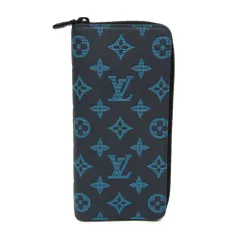 ルイ・ヴィトン(Louis Vuitton) モノグラムシャドウ ジッピーウォレット ヴェルティカル M82322 メンズ モノグラムシャドウ 長財布（二つ折り） ネイビー