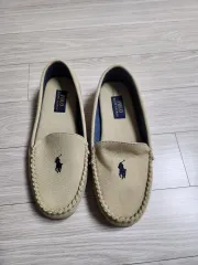 ポロラルフローレン ベージュ ローファー スリッパ