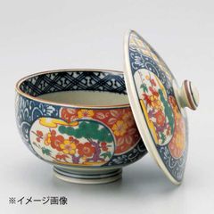 市川光春】色鍋島の伝統 伊万里鍋島焼御庭焼 市川光春作花柄 蓋付き