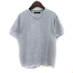 ナノユニバース nano universe Tシャツ カットソー Vネック 半袖 S グレー /YI