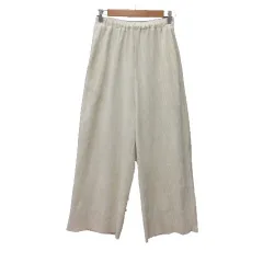 アイテムズ アーバンリサーチ ITEMS URBANRESEARCH ワイドパンツ プリーツシャーリング ロング F 白 アイボリー /MS