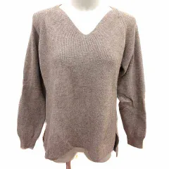 アーバンリサーチ ドアーズ URBAN RESEARCH DOORS ニット セーター Vネック 長袖 ウール One 茶 ブラウン /YK