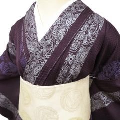 ̮⃝ レア柄 パンジー レース着物 kimono - メルカリ