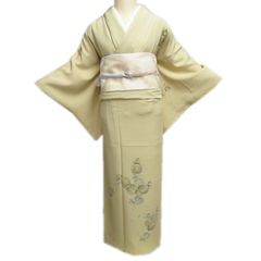 夏着物 4点セット 絽 付け下げ 正絹 雪輪 クリーム色 夏帯 小物 - メルカリ