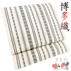 爽やかな【本場筑前博多織】 ～献上柄～ 単衣にも 【全通柄】の八寸