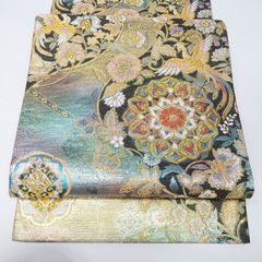逸品 豪華 西陣織高級袋帯 細密織 壱千八百織 唐草宝飾彩華文 綿芯仕立 