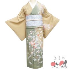 正絹 訪問着 着物 上質な染め分け絞り 落款 - メルカリ
