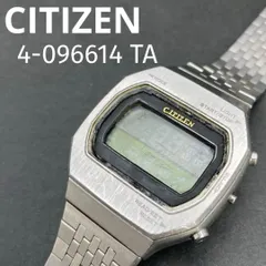 CITIZEN 4-096614TA マルチアラーム MULTI ALARM シチズン デジタル QZクォーツ腕時計 ヴィンテージ ビンテージ【不動・風防ガラス欠損のためジャンク品】