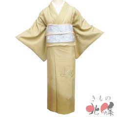 夏着物 絽】正絹 訪問着 紅葉柄 居敷当て無し - メルカリ