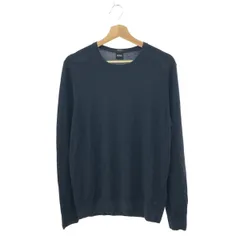 HUGO BOSS ヒューゴボス クルーネックニット サイズ:L ウールシルク/長袖    ネイビー メンズ / 241001004152のサムネイル